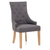 Ascot Oak Dining Chair Charcoal Fabric
