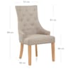 Ascot Oak Dining Chair Tweed Fabric