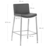 Capone Brushed Steel Stool Grey