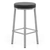 Vision Brushed Steel Stool Black