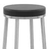 Vision Brushed Steel Stool Black