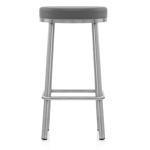 Vision Brushed Steel Stool Grey