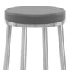 Vision Brushed Steel Stool Grey