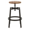 Industrial Turner Stool Light Wood