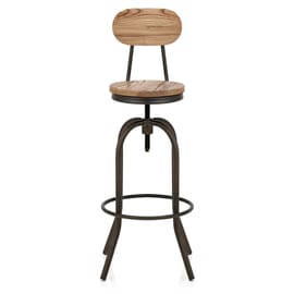 Vintage Swivel Stool Light Wood