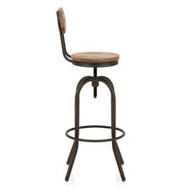 Vintage Swivel Stool Light Wood