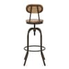 Vintage Swivel Stool Light Wood