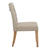 Barrington Oak Dining Chair Cream Fabric