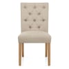 Barrington Oak Dining Chair Cream Fabric
