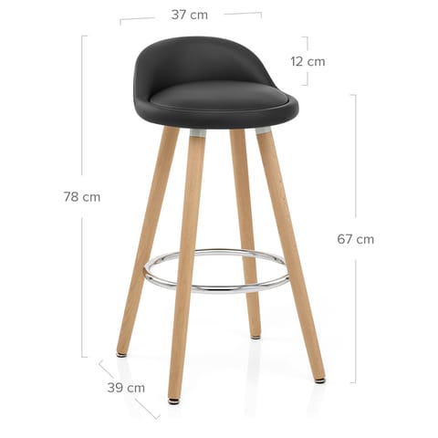 Jive Wooden Stool Black