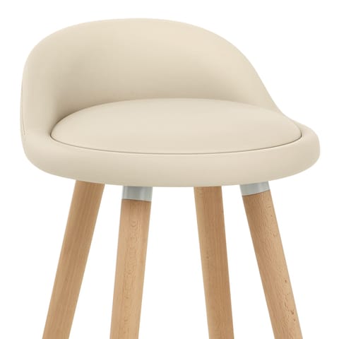 Jive Wooden Stool Cream