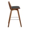 Mirage Wooden Stool Charcoal Fabric