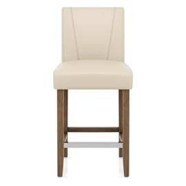 Chartwell Stool Cream Faux Leather