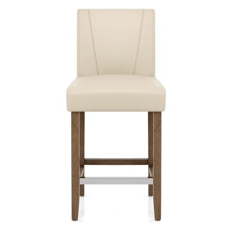 Chartwell Stool Cream Faux Leather