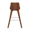 Mirage Wooden Stool Beige Fabric