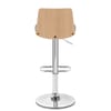 Crest Oak Stool Grey Fabric