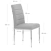 Taurus Dining Chair Light Grey Fabric