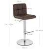 Grid Bar Stool Brown