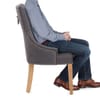 Ascot Oak Dining Chair Charcoal Fabric