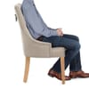 Ascot Oak Dining Chair Tweed Fabric