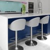 Mimi Brushed Steel Stool Grey