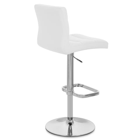 Lush Chrome Stool White