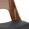 Carmen Leather Stool Walnut & Black