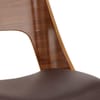 Carmen Leather Bar Stool Walnut & Brown