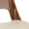 Carmen Leather Stool Walnut & Cream