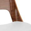 Carmen Leather Bar Stool Walnut & White