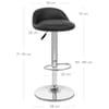 Lulu Real Leather Stool Black