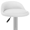 Lulu Real Leather Stool White