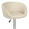 Cream Faux Leather Eclipse Bar Stool