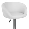 White Faux Leather Eclipse Bar Stool