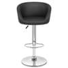 Black Faux Leather Eclipse Bar Stool