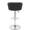 Black Faux Leather Eclipse Bar Stool