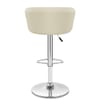 Cream Faux Leather Eclipse Bar Stool