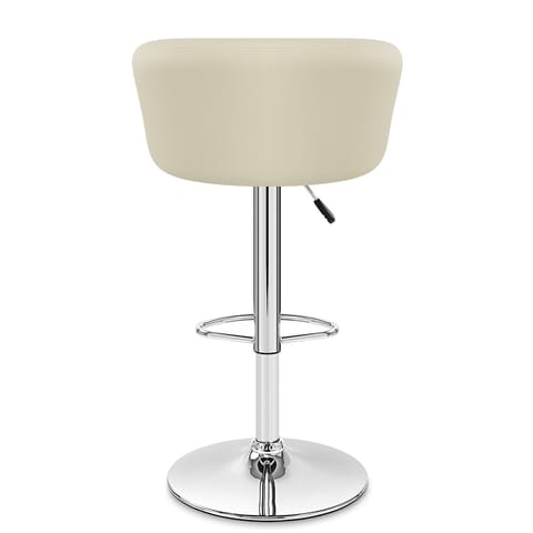 Cream Faux Leather Eclipse Bar Stool