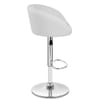 White Faux Leather Eclipse Bar Stool