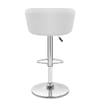 White Faux Leather Eclipse Bar Stool