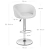 White Faux Leather Eclipse Bar Stool