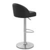 Mimi Brushed Steel Stool Black