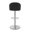Mimi Brushed Steel Stool Black