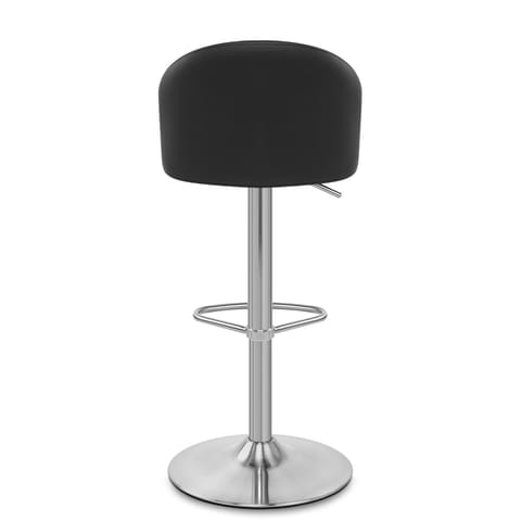 Mimi Brushed Steel Stool Black