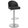 Mimi Brushed Steel Stool Black