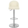 Mimi Brushed Steel Stool Cream