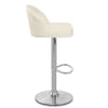 Mimi Brushed Steel Stool Cream