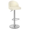 Mimi Brushed Steel Stool Cream