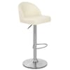 Mimi Brushed Steel Stool Cream
