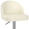 Mimi Brushed Steel Stool Cream